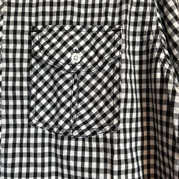 Eighty Eight Platinum Mens Shirt Medium Black White Checks Cotton NWOT Button - Picture 4 of 11
